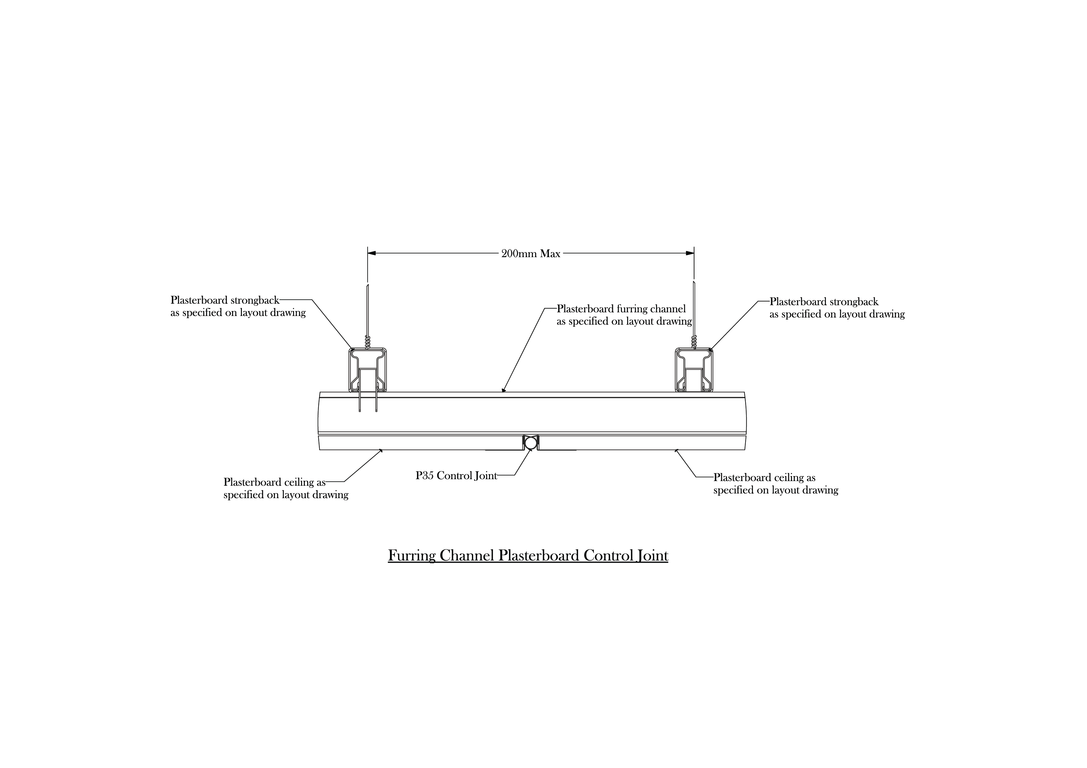 TRIS014 Strongback and Furring Channel Control Joint